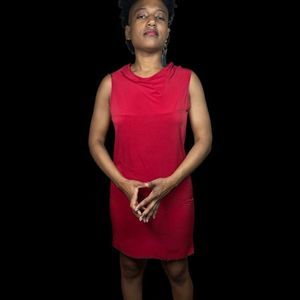 Red Relaxed Fit Beach Dress Handmade Stretchy Bikini Cover